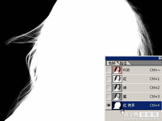 photoshop 简单用通道抠出背景色单一的人物图片8