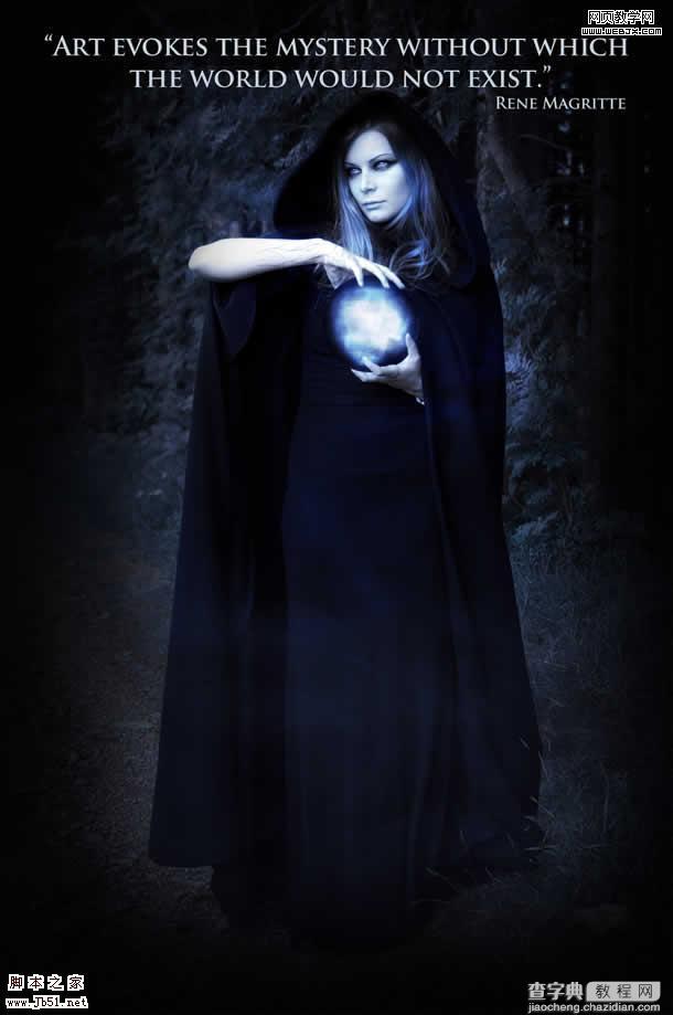 photoshop 详细制作手拿神秘魔法球的女巫师1