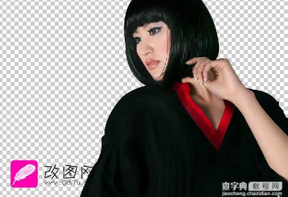 Photoshop 人物照片加上古典水墨背景7