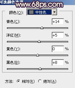 Photoshop下将人物特写调成个性的暗调黄紫色7