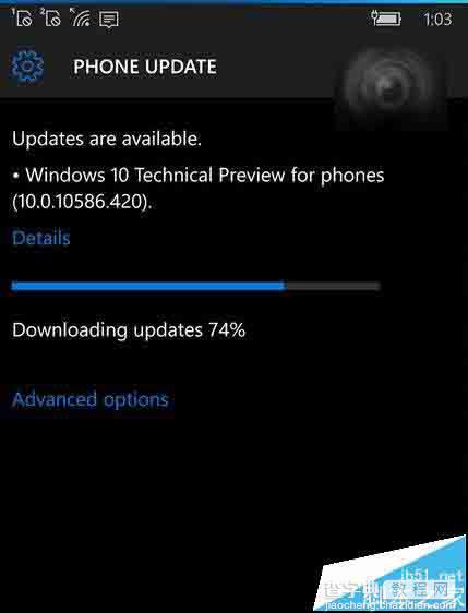 Win10 Mobile预览版10586.420怎么更新?1