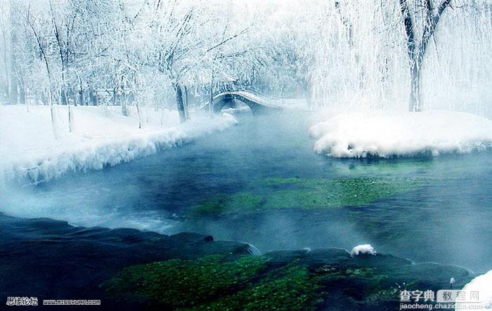 Photoshop处理照片为意境中的梦幻雪景2