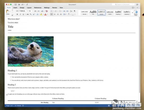 [下载]Office 2016 for Mac新预览版  Word上手体验3