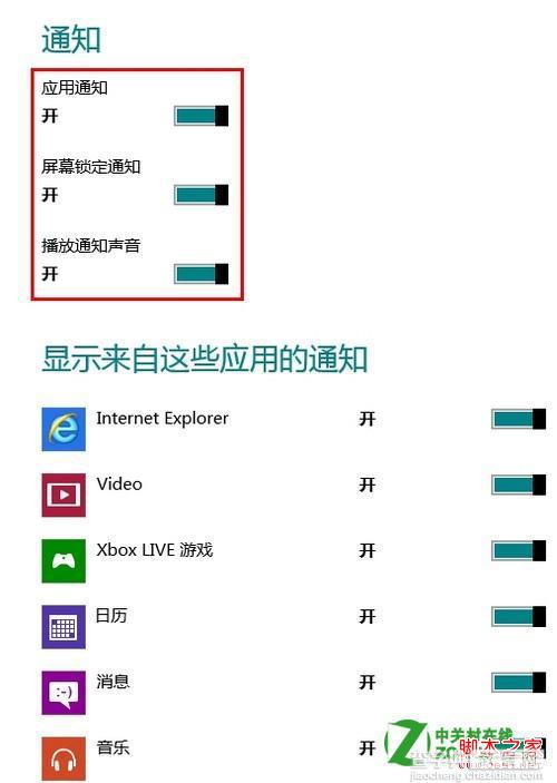 windows8中通知怎么开启和关闭有何影响？6