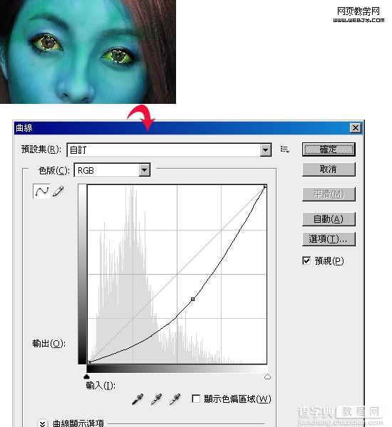 photoshop 把人物头像处理成阿凡达中的外星人效果13