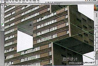 Photoshop 楼房拆分成方块效果12