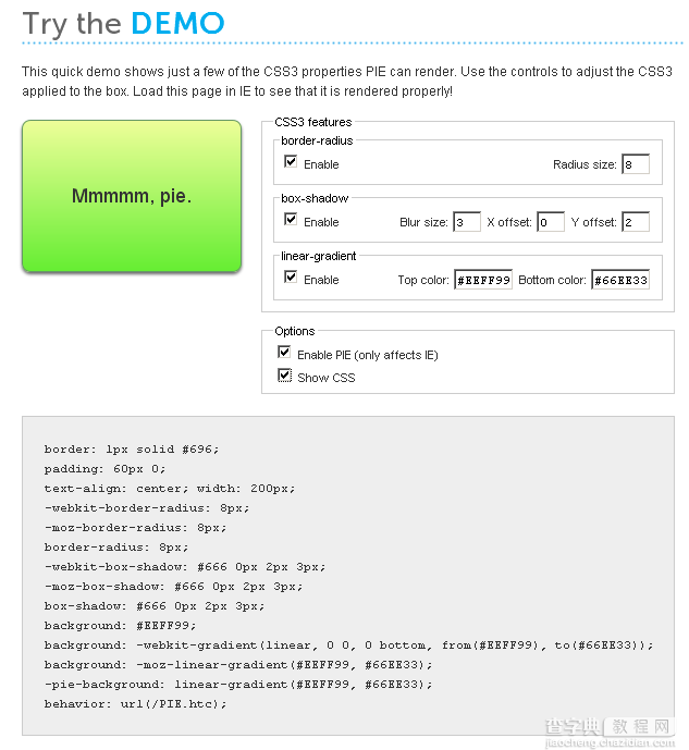 让IE6、IE7、IE8支持CSS3的脚本1