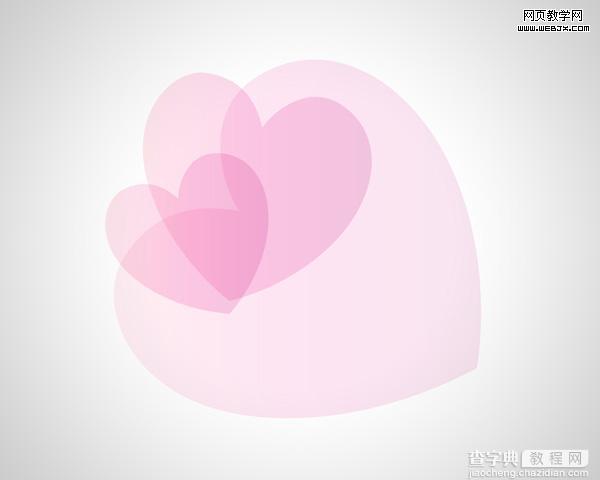 Photoshop将用心形工具绘制出粉红色的心形图案效果11