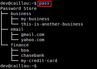 Linux使用密码管理工具pass管理密码的方法3