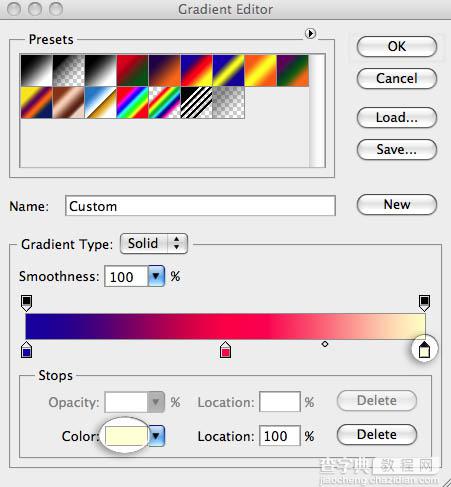 photoshop利用渐变工具将建筑图片打造出梦幻的紫红色效果7