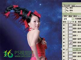 photoshop合成制作出唯美的中国风飘逸的美女图片17