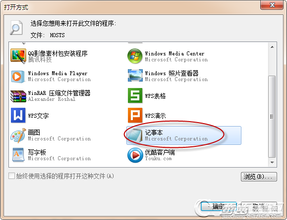 win7系统下如何绑定hosts系统文件2