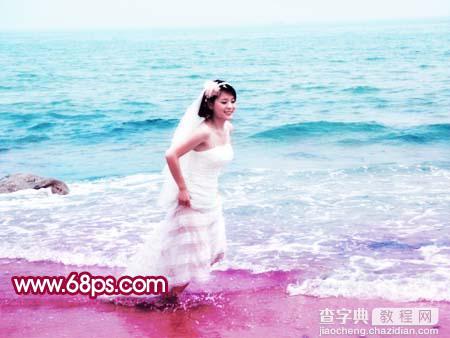 Photoshop调色教程:海景婚纱的美丽17
