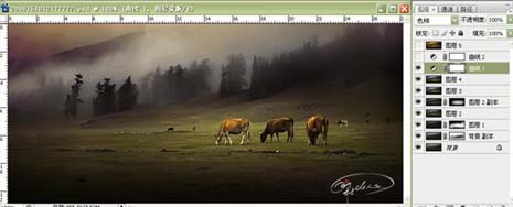 Photoshop 高原放马图教程13