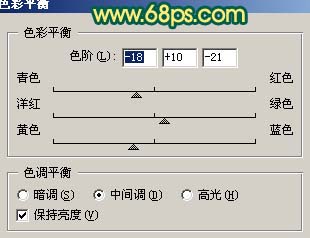 photoshop 偏暗人物照片流行的青色调6