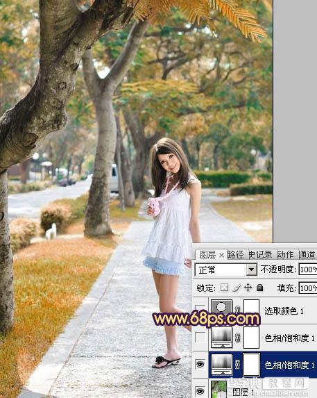 Photoshop将美女生活照片打造出唯美的橙红色效果6