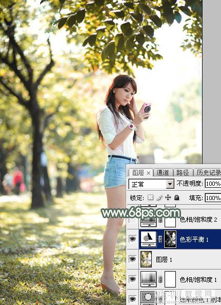 Photoshop打造甜美的秋季暖褐色外景人物图片13