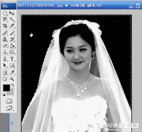 photoshop利用通道抠出透明婚纱10