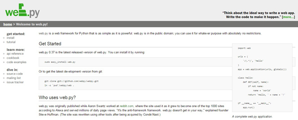 10款最好的Web开发的 Python 框架7