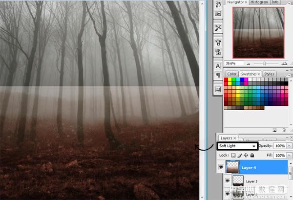 PhotoShop合成制作迷雾森林中的小红帽巫女场景教程17