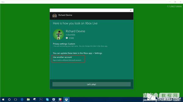 Win10版Xbox应用无法登录错误0x800488AB怎么办?2