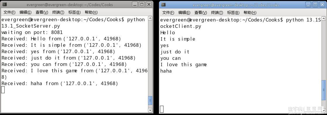 Python 网络编程起步(Socket发送消息)2