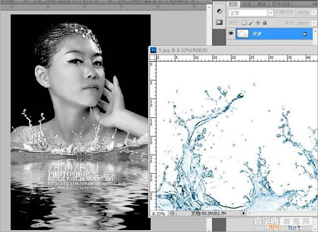 Photoshop(PS)设计制作非常精致的黑白人像效果实例教程11