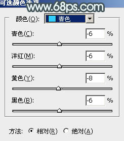 Photoshop为外景美女图片打造秀美的淡调冷色效果25