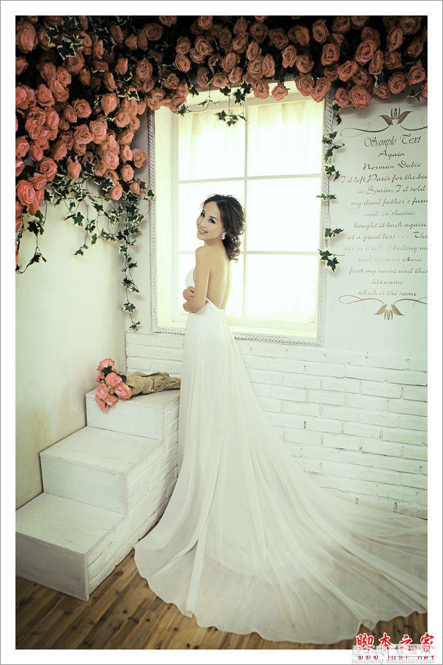 Photoshop为室内婚纱图片打造出素雅清新色调2