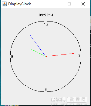 如何使用JFrame完成动态模拟时钟1