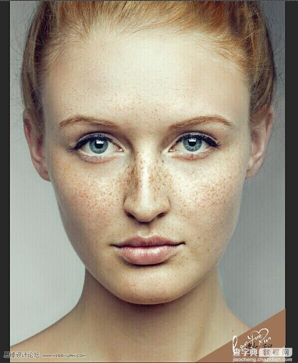 Photoshop给满脸雀斑的女孩磨皮美容9