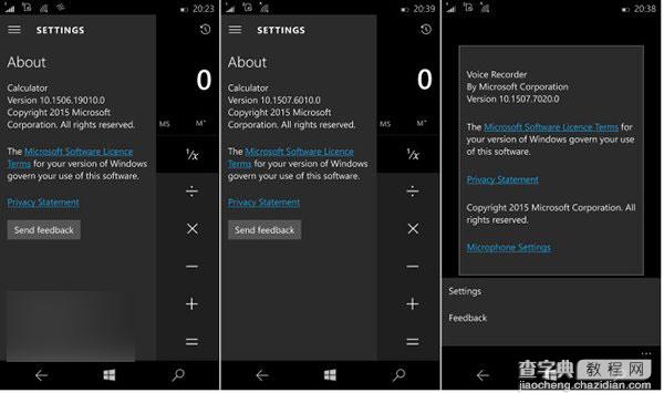 Win10 Mobile预览版10149:相机、Windows语音录音机、计算器更新2