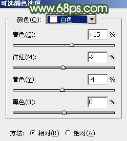 Photoshop将树景人物图片打造灿烂的黄绿色15