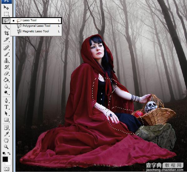 PhotoShop合成制作迷雾森林中的小红帽巫女场景教程37