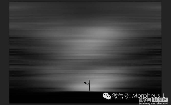 Photoshop将暗光图片加上动感模糊黑白背景15