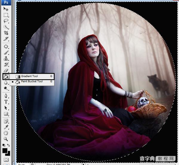 PhotoShop合成制作迷雾森林中的小红帽巫女场景教程75
