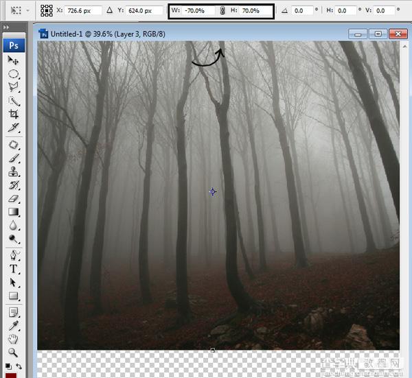 PhotoShop合成制作迷雾森林中的小红帽巫女场景教程8