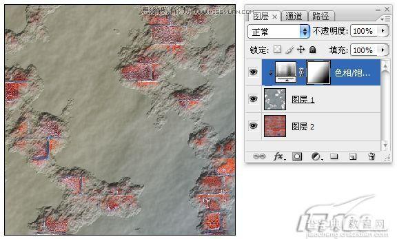 Photoshop制作形象逼真的砖墙效果11