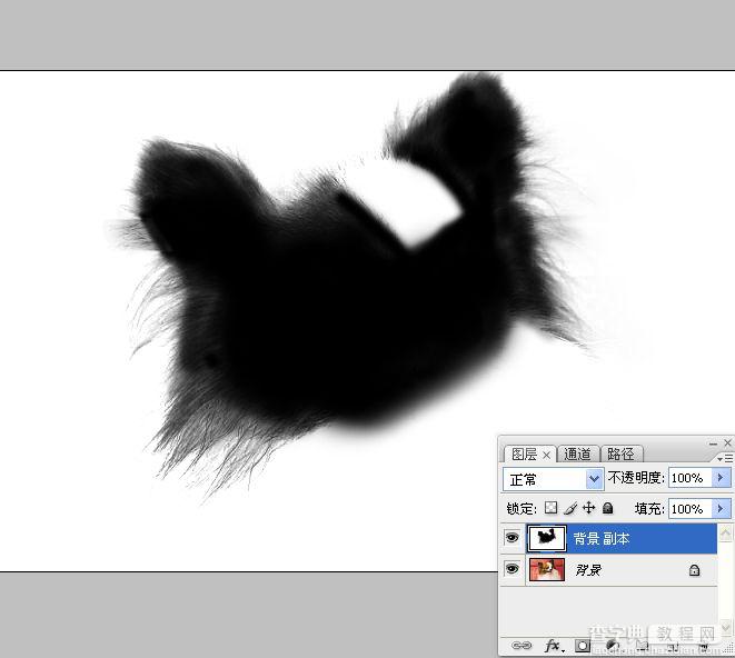 ps利用通道混合器及画笔抠出毛发较多的宠物狗26