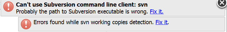 Can't use Subversion command line client:svn 报错处理1