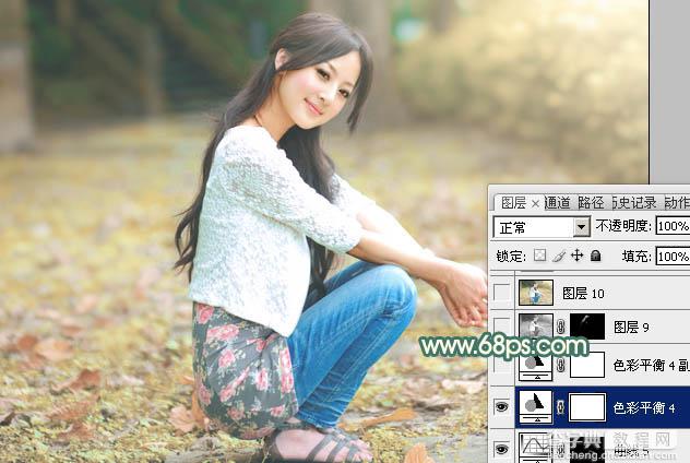 Photoshop为果子美女加上秋季甜美的粉暖色29