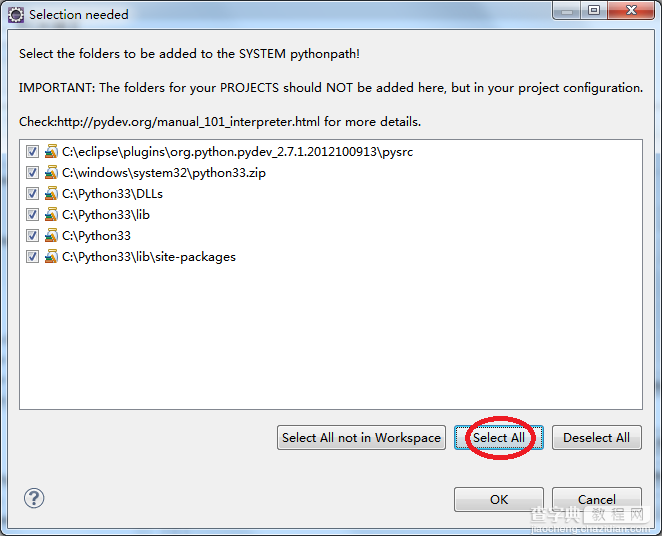 Windows下Eclipse+PyDev配置Python+PyQt4开发环境5