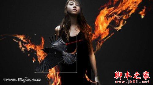 photoshop合成超炫的火焰美女壁纸40