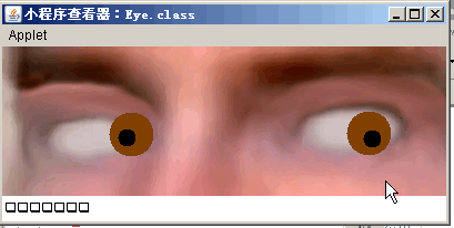 一段眼睛跟着鼠标转动的跟踪眼代码1