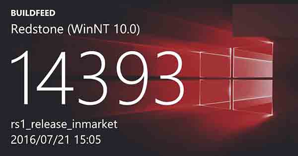 Win10一周年更新RTM预览版14393.5曝光 下周推送1