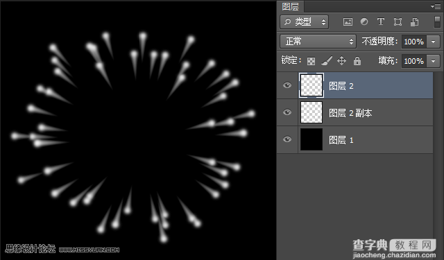 Photoshop制作绚丽盛开的烟花立体效果图12