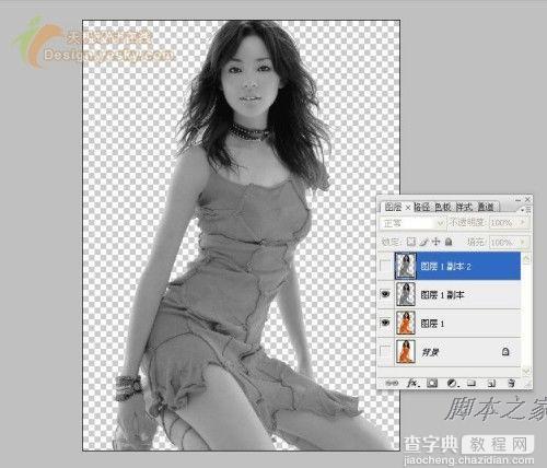 photoshop将美女图片制作成艺术插画特效4