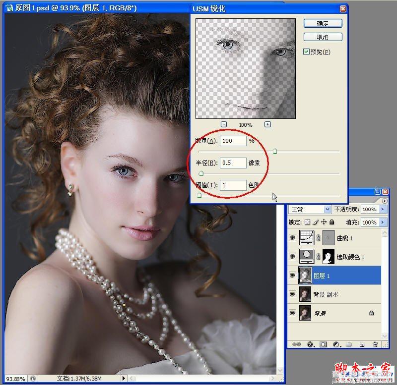 PhotoShop(PS)锐化照片实例教程详细解说6