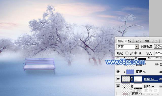 Photoshop将婚片打造出唯美的梦幻冬季雪景效果19