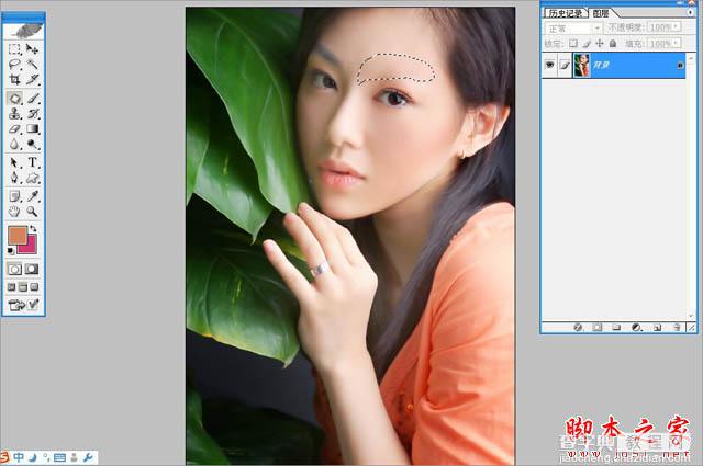 Photoshop为粉装美女添加上朦胧的古典仿手绘效果6